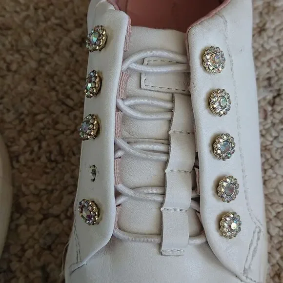 KURT GEIGER LONDONLeather Liviah Sneakers size 5.5 - Picture 13 of 14